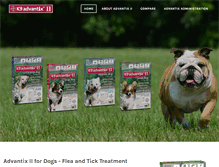 Tablet Screenshot of advantixiifordogs.com